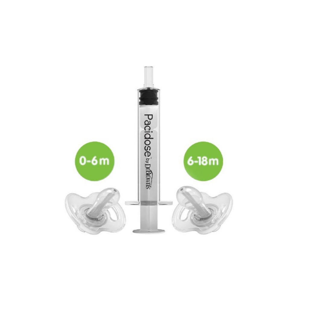 Dr. Brown's Pacidose Liquid Medicine Dispenser Combo Pack Stage 1 &amp; Stage 2 Pacifier Pipet Obat