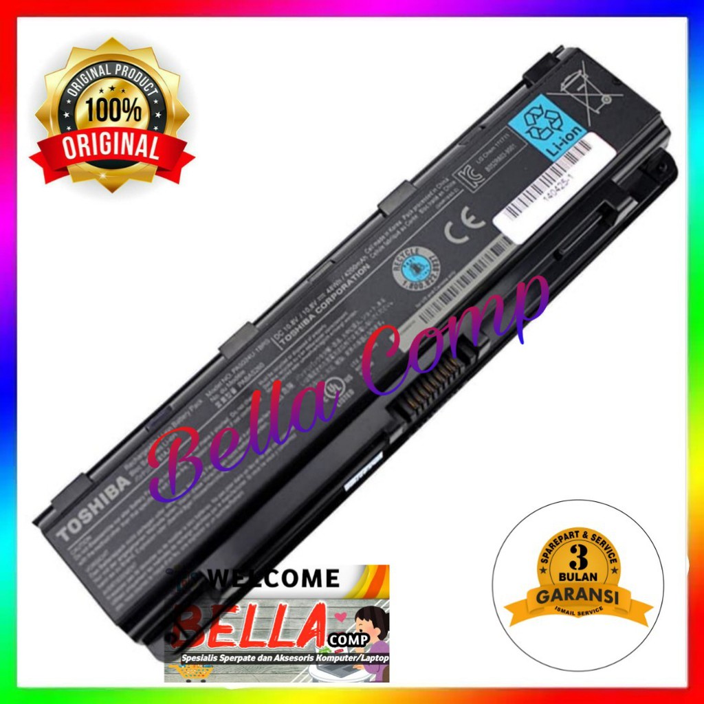 Baterai Original Toshiba C800 C800D C840 C845 C850 C855 L800 L840 L845 L850 L855 M800 M840 PA5024