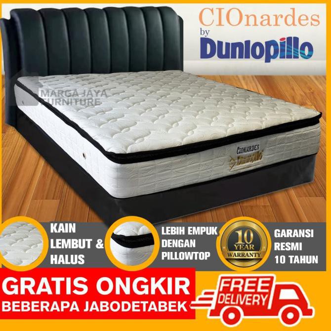 Best Produk] Springbed Pillowtop Dunlopillo Cionardes 120 160 180 Set Kasur - 120 X 200