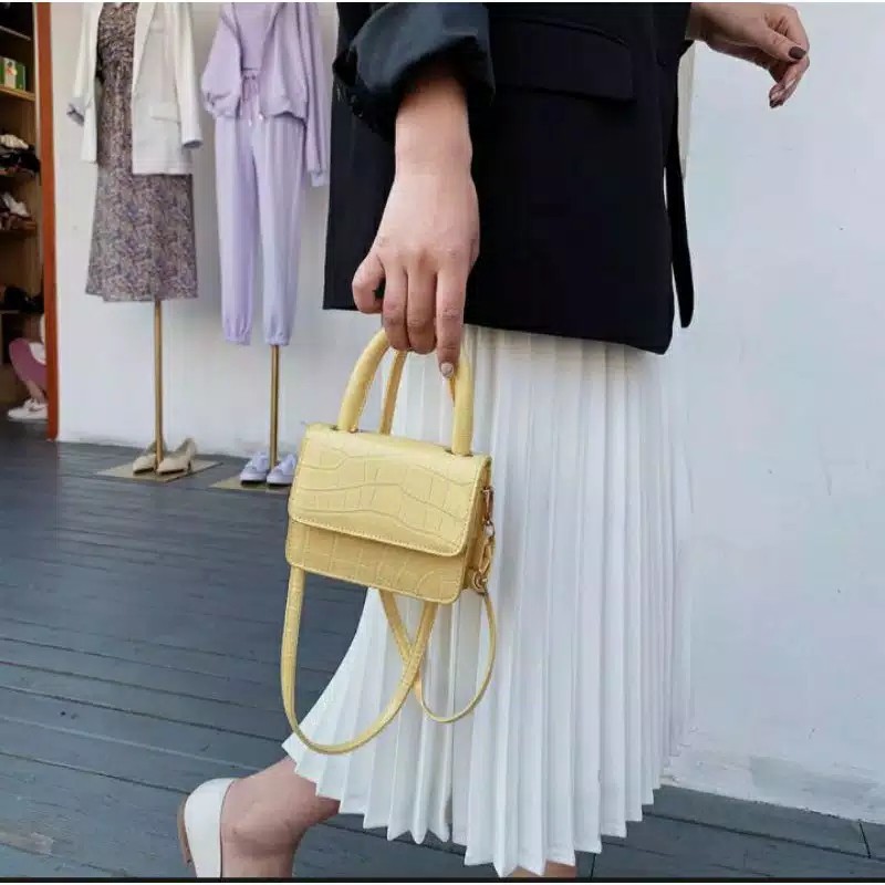 tas selempang wanita croco nissabag rante | tas selempang | tas croco | tas terbaru