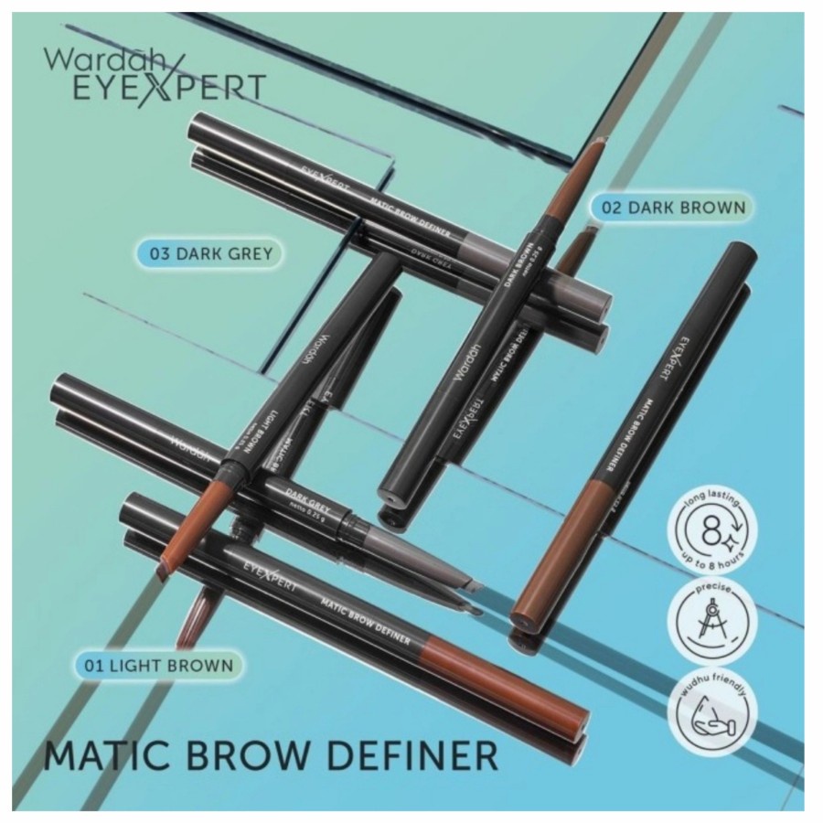 ★ BB ★ BARU! Wardah EyeXpert Matic Brow Definer 0.25 gr - Pensil Alis Anti Air dan Tahan Lama