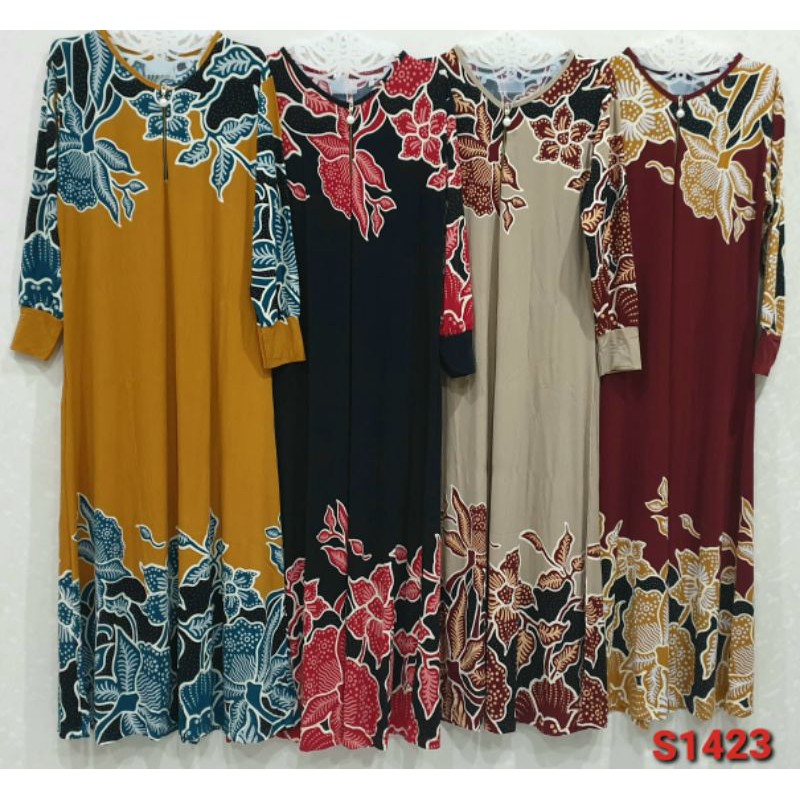 GAMIS JUMBO WANITA BAHAN JERSEY KOREA PRINTING PREMIUM