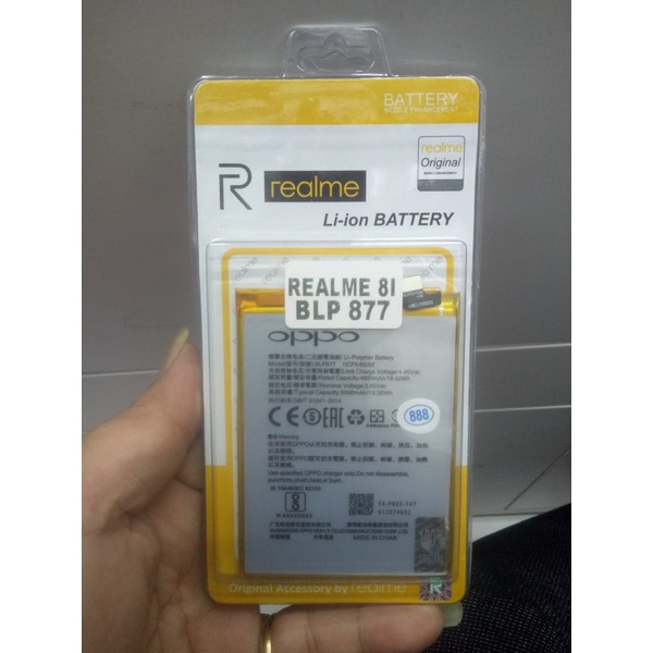 Battery Batere Batre Baterai Realme 8i RMX3151 BLP877