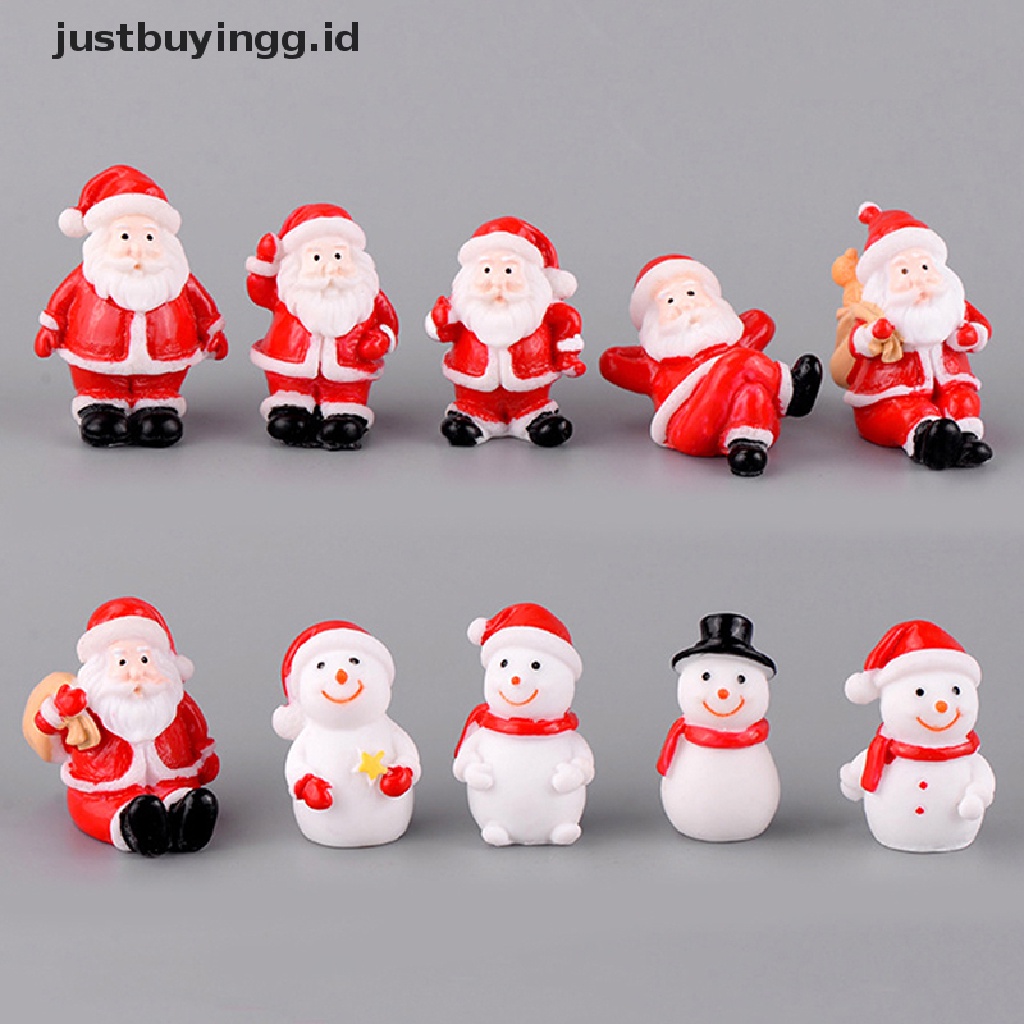 [justbuyingg.id] Christmas Tree Snowman DIY Miniature Garden Decor Santa Claus Micro Landscape ID