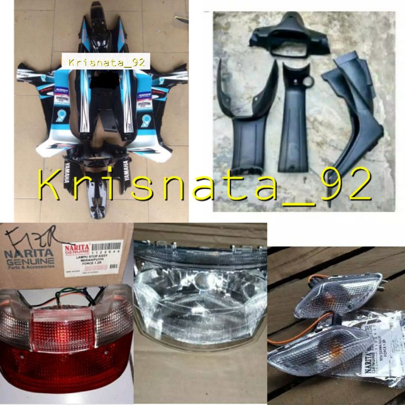 Cover full set bodi halus kasar dan lampu fiz r hitam putih motif petronas bodi set fiz r petronas
