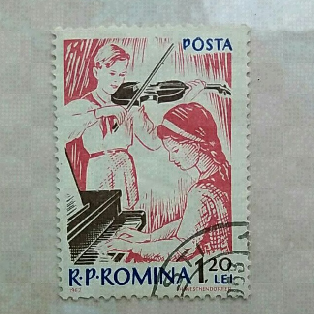 

(AD) Perangko Rumania 1962 Kids - Children Making Music