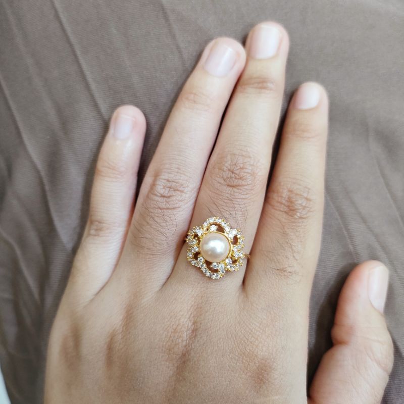 cincin emas mutiara air laut akoya