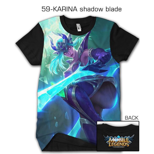 Kaos Mobile Legend kaos 3d game mobile legend legends KARINA SHADOW BLADE - 59 Baju Keren Cowok