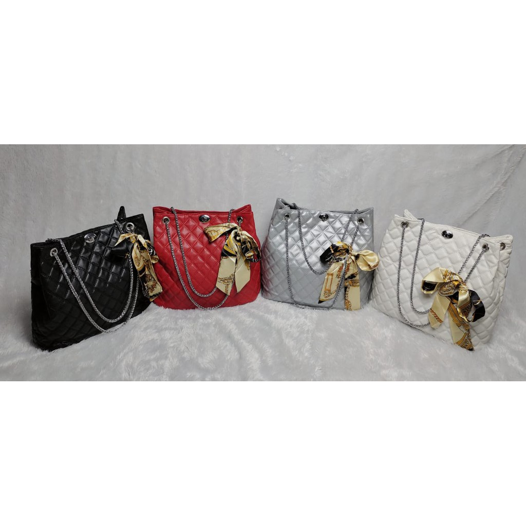 JK 789 1KG MUAT 3PCS TAS TOTE BAG WANITA SYAL FASHION IMPORT