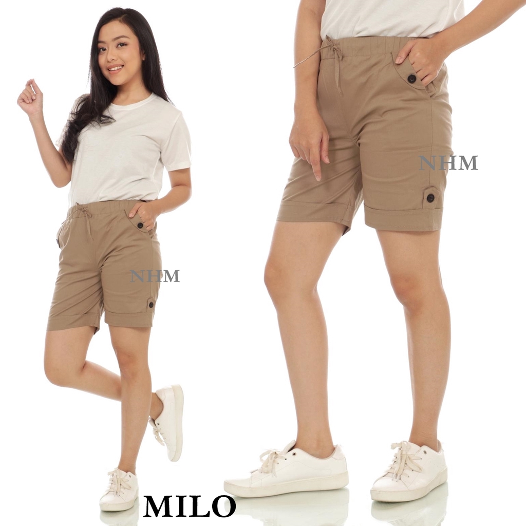 HotPants JUMBO dan Standar,  Celana Pendek Wanita Katun Stretch Anti Begah