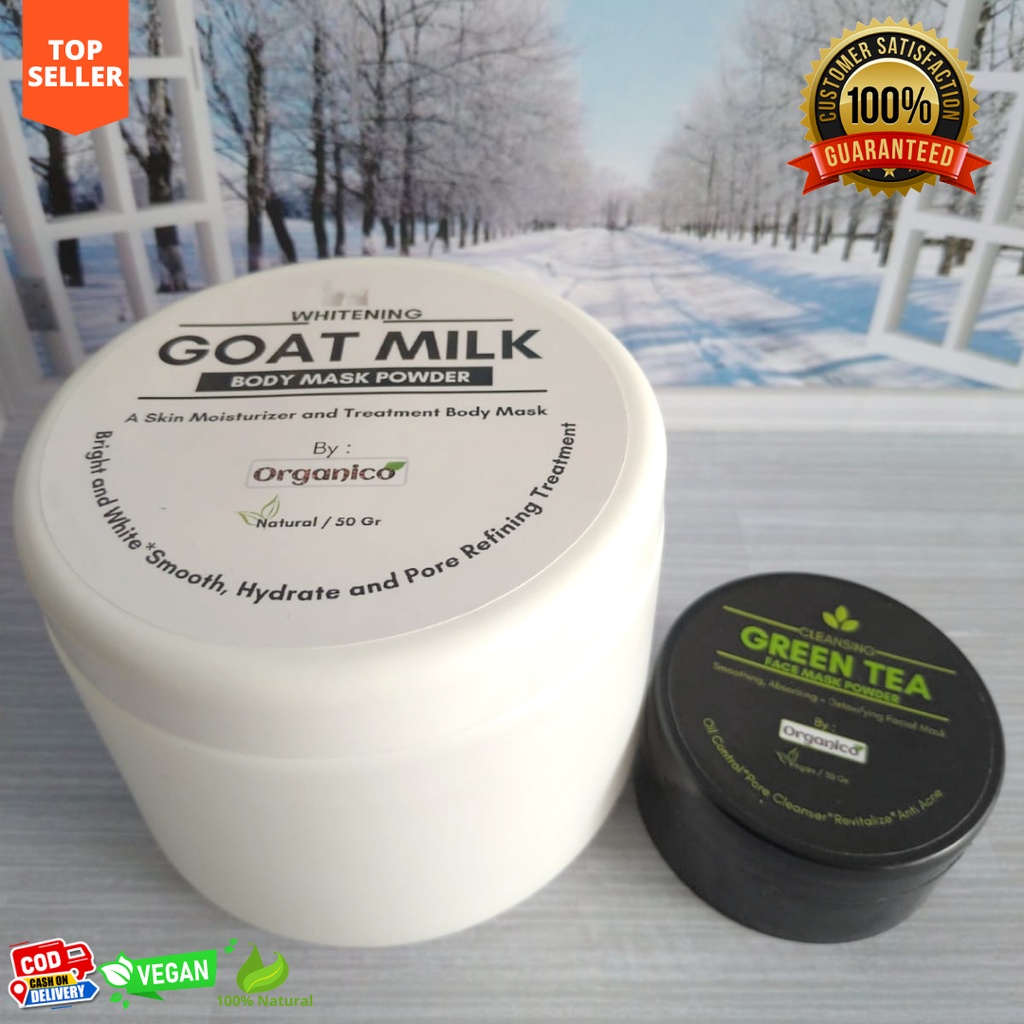 Masker Badan Pemutih dan Masker Wajah Paket Paket Hemat Clay Mask Masker Jerawat Green Tea Charcoal Goat Milk Masker Susu