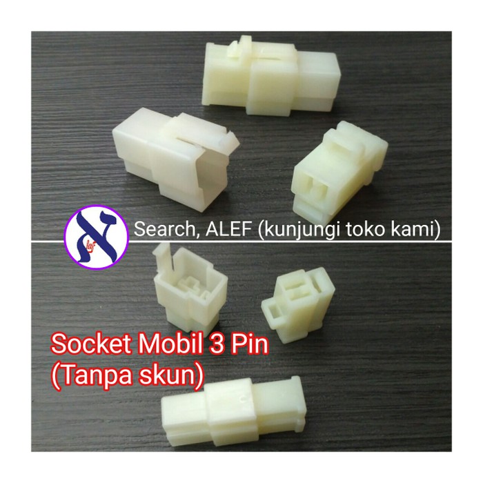 Soket Mobil 3 Pin Konektor Socket 3pin motor