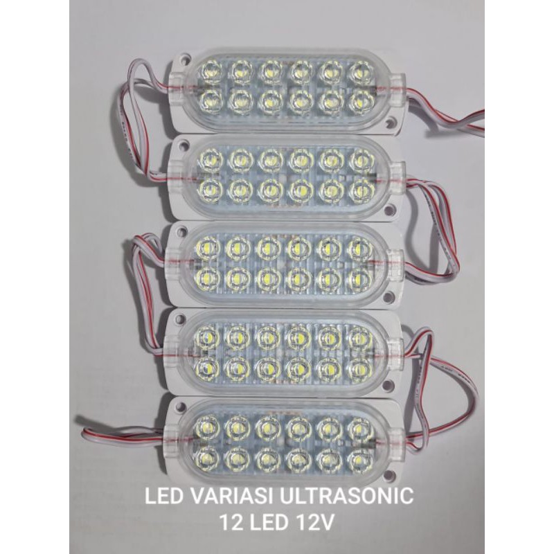 LED variasi ULTRASONIC 12 led 12V  24 Volt 7watt mobil, motor, neon box