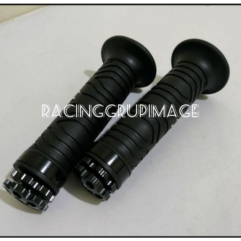 Handgrip grip handfat karet empuk ring jalu kitaco ktc domino universal_Hitam