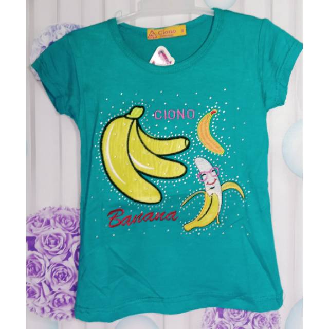 Baju Atasan Kaos Spandek Anak Perempuan Ciono Usia 3 - 8 Tahun