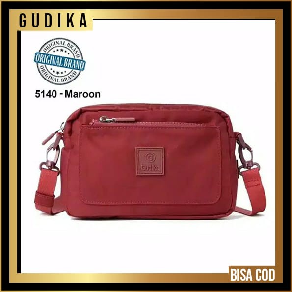 Tas Selempang Wanita  DISTRIBUTOR GUDIKA Original 5140 terbaru maroon Women Bag Murah Multifungsi Fa