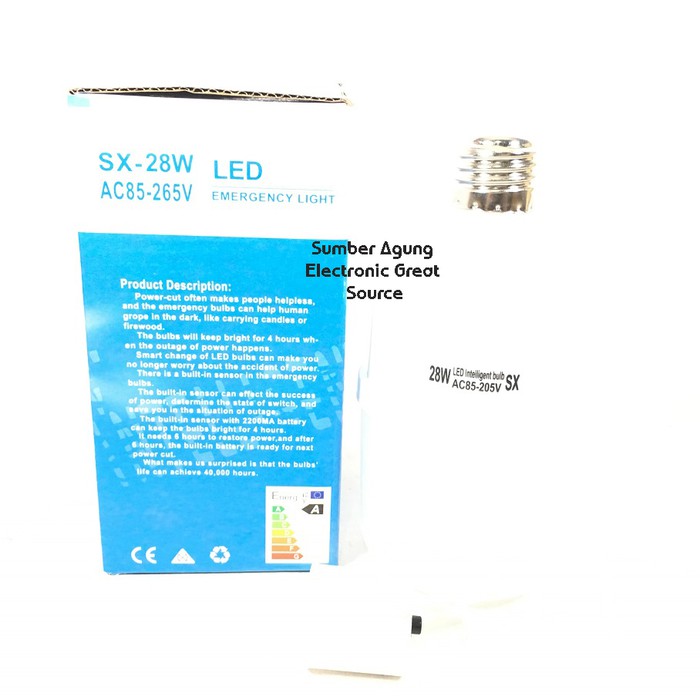 Lampu LED AC DC Emergency Otomatis Nyala Saat Mati Lampu SX28 SX28W Merk SX