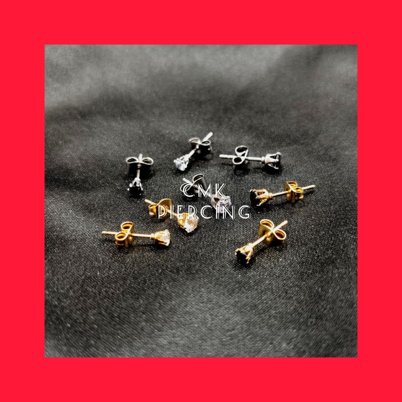 1Pcs Anting Tusuk Cewek Dan Cowok Ala Korea