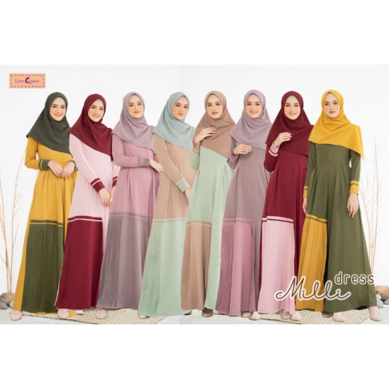 Moslem Ori Gamis Busui Friendly Milli Dress By Emmaqueen (Ready Please Cekstok)