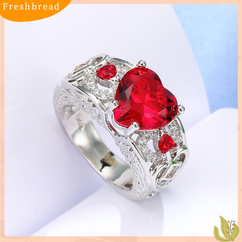 Terlaris Ring Heart-shaped European Style Alloy Romantic Women Finger Decor for Valentine Gift