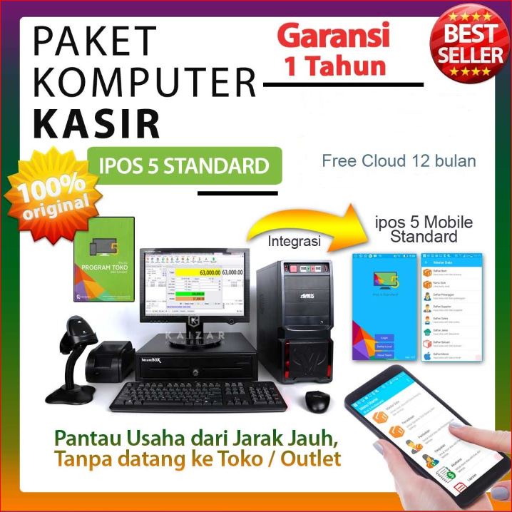 Komputer Kasir Full Set - Core i3 - qualitas terjamin - Harga Memukau bergaransi 1tahun