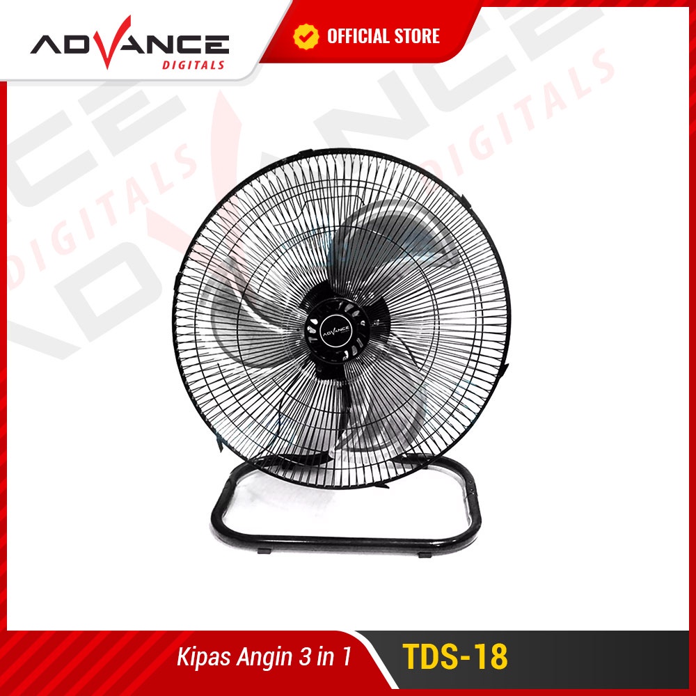 Advance TDS18 Kipas Angin Besi Tornado Dinding / Meja / Berdiri 18 inch 3 in 1