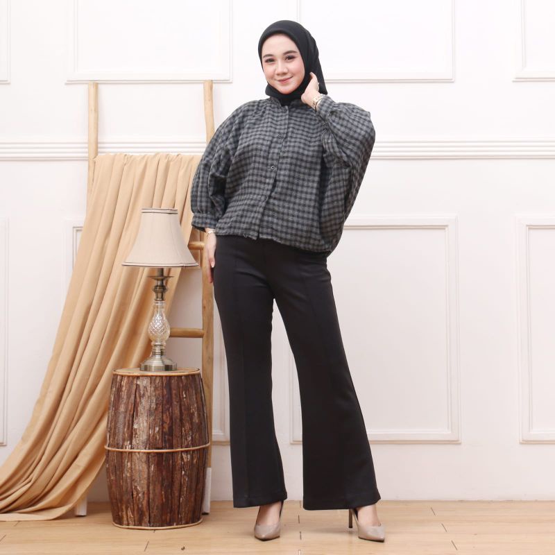 KEMEJA TAMARA BATWING [ MOYGE BATWING FLANEL ] KEMEJA KOTAK KOTAK WANITA