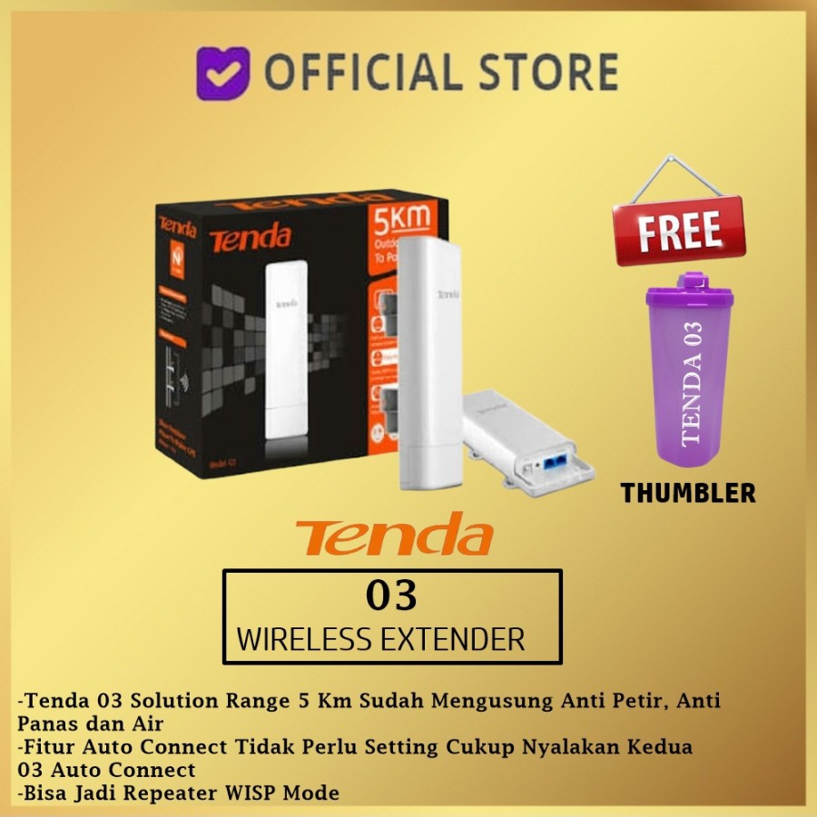 Tenda O3 Wifi Extender Outdoor Point To Point CPE 5km O 3 03 0 3