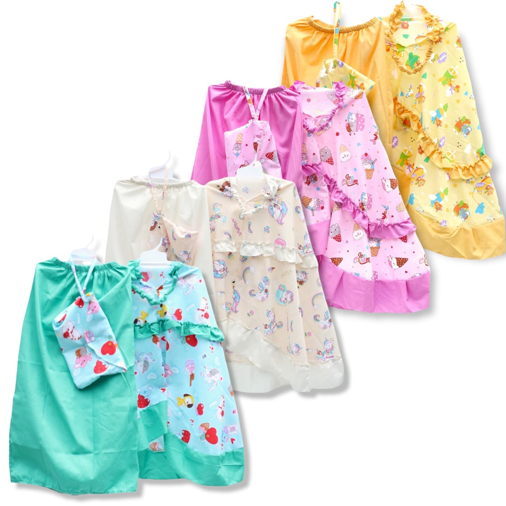 mukena anak karakter 2-9 tahun bahan katun claudia