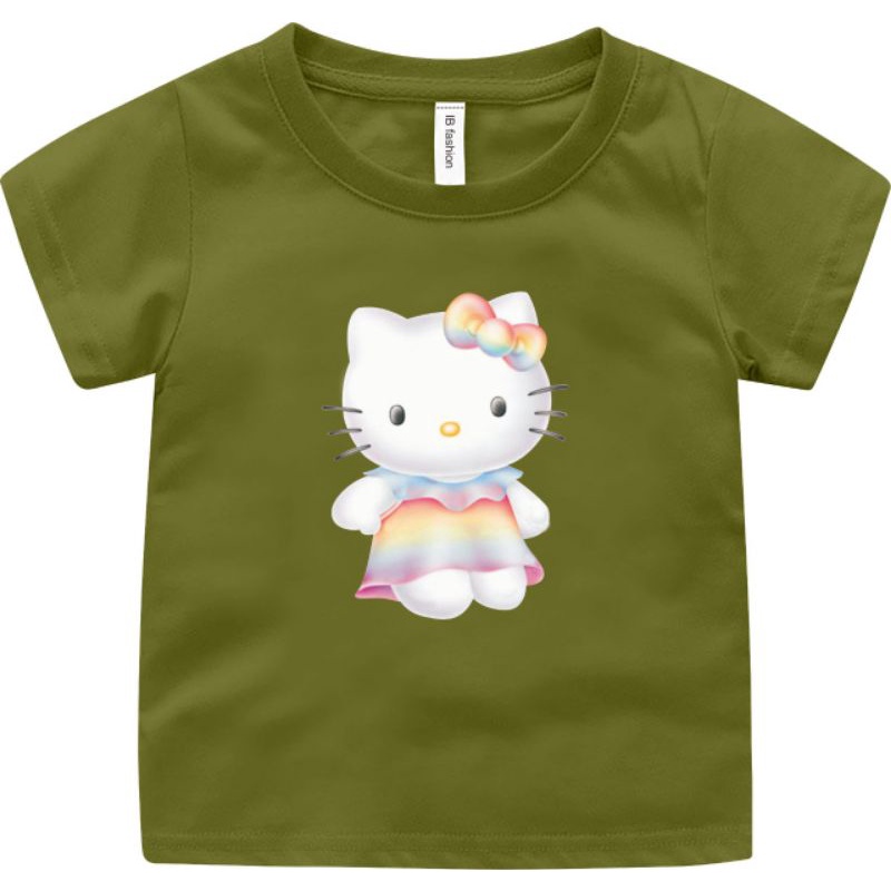 Kaos Anak Cewek Gambar Hello Kitty Atasan Anak Usia 2 Sampai 10 Tahun T shirt Anak Kaos Oblong Anka