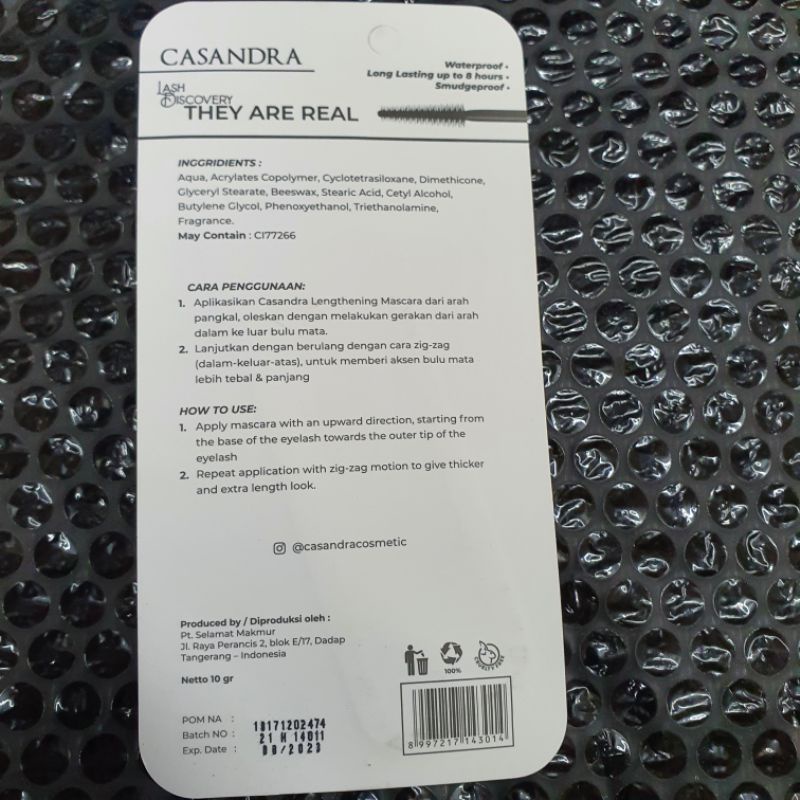 Mascara Casandra Lengthening (mempertebal &amp; memperpanjang (10gr)