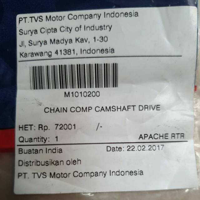 Rantai Kamprat Apache 160/180 TVS