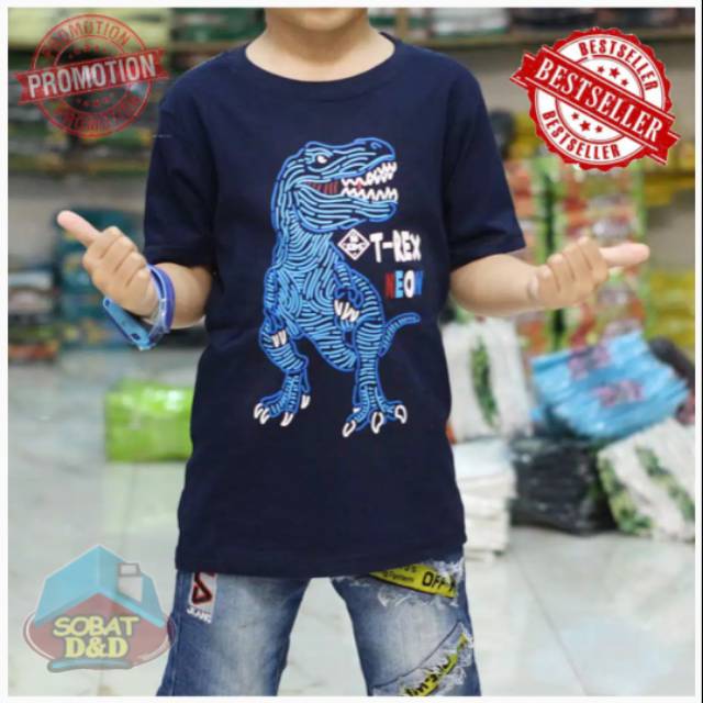  GROSIR  KAOS  ANAK  KARAKTER LUCU  DINOSAURUS TERBARU 