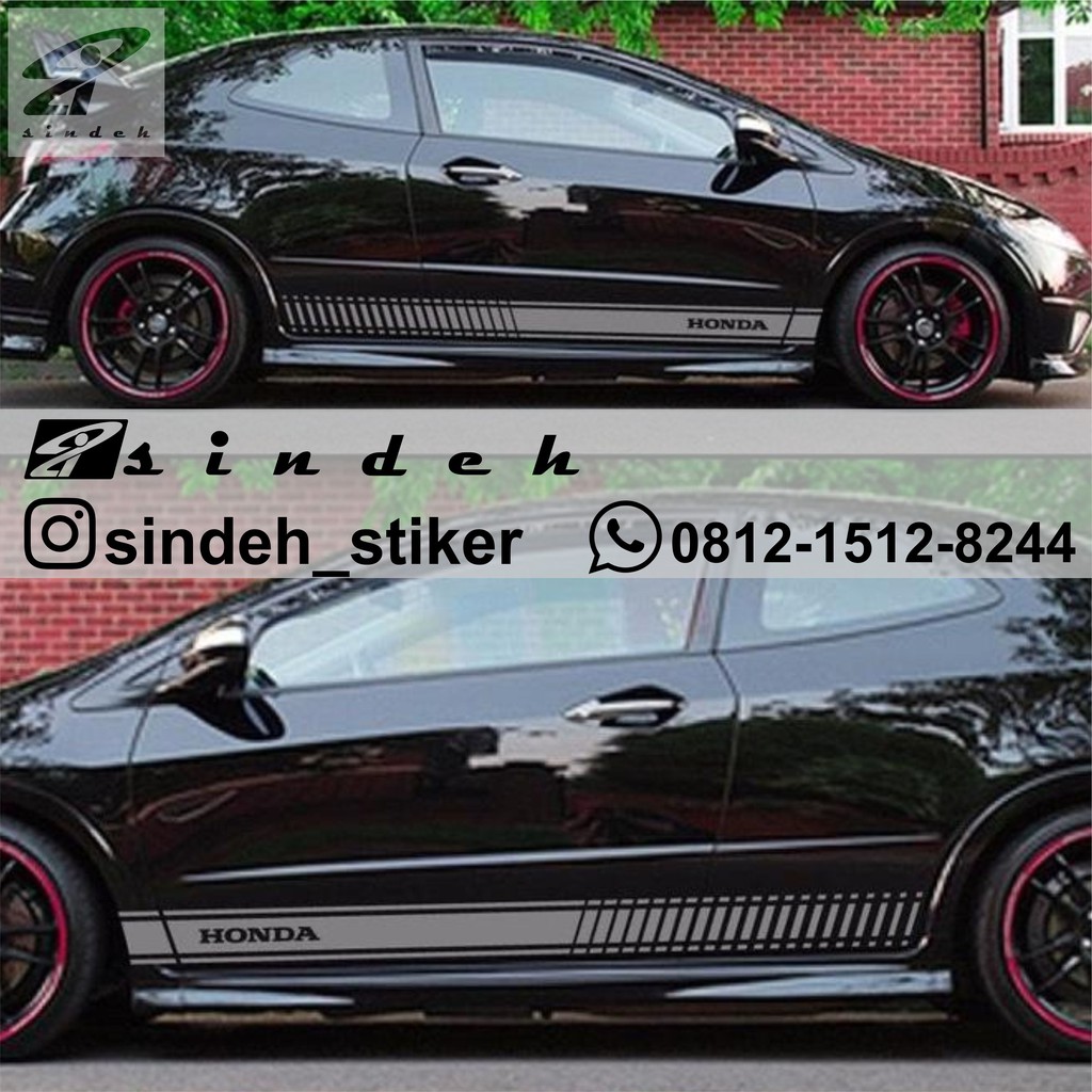 cutting sticker mobil brio mobilio jazz brv crv civic stiker mobil striping simple elegant keren