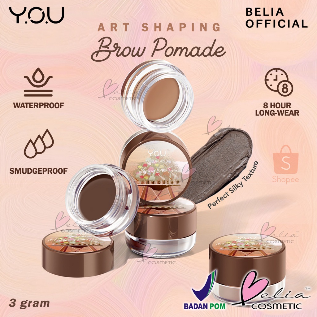 ❤ BELIA ❤ YOU Colorland Art Shaping Brow Pomade | Eyebrow Pomade | Pensil Alis | Pewarna Alis | BPOM