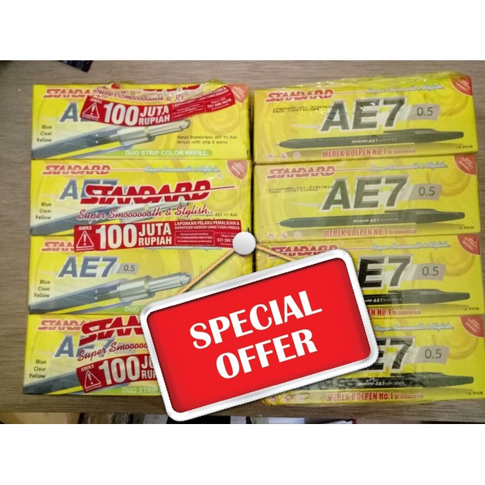 

Free Ongkir Pulpen Bolpen Ball Point Standard AE7 0.5mm Harga Perlusin! - Biru Limited