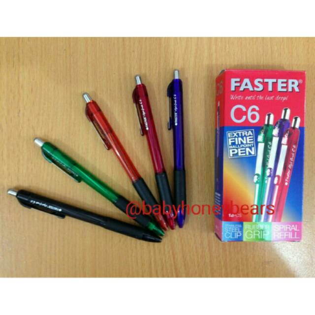 Jual Pulpen Faster C6 0 5mm Extra Fine Tinta Hitam Harga Satuan Shopee Indonesia