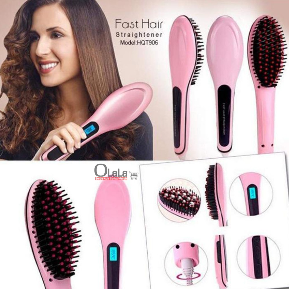 Sisir Elektrik / Magic Hair Fast Hair Straightener / sisir Catok pelurus rambut + LCD TYPE HQT 906