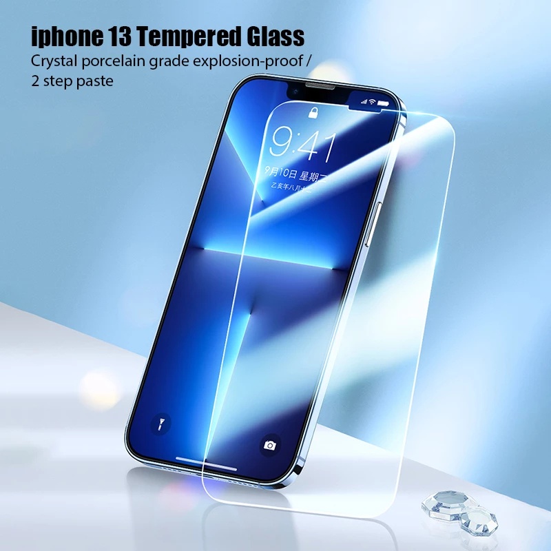 Pelindung Layar Tempered Glass Transparan Untuk iphone 6 6s 7 8 11 13 14 Plus X XS XR XS Max Pro Max