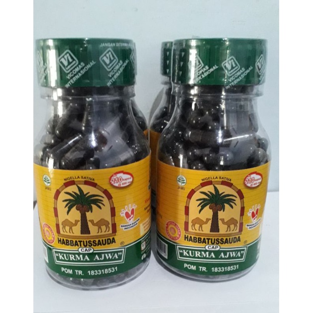 HABBATUSSAUDA "KURMA AJWA 210 Kapsul Jintan Hitam ori