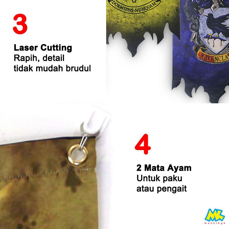 Banner asrama penyihir motif gradasi