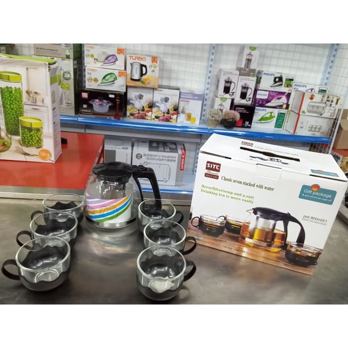 TEKO SET CJ-7 KIMGLASS; Gelas; Teko'