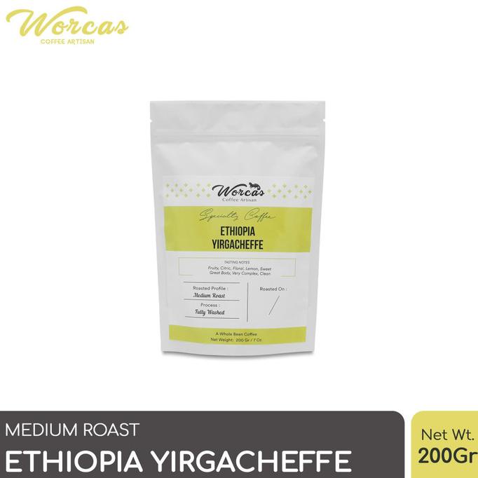 

Worcas Arabica Ethiopia Yirgacheffe 200Gr - Medium Roasted Coffee