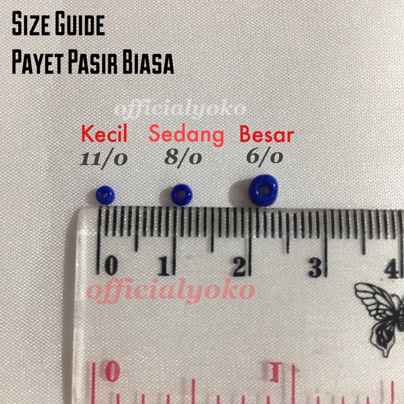 Manik Payet Pasir Biasa Doff Kecil 11/0 (25gram)