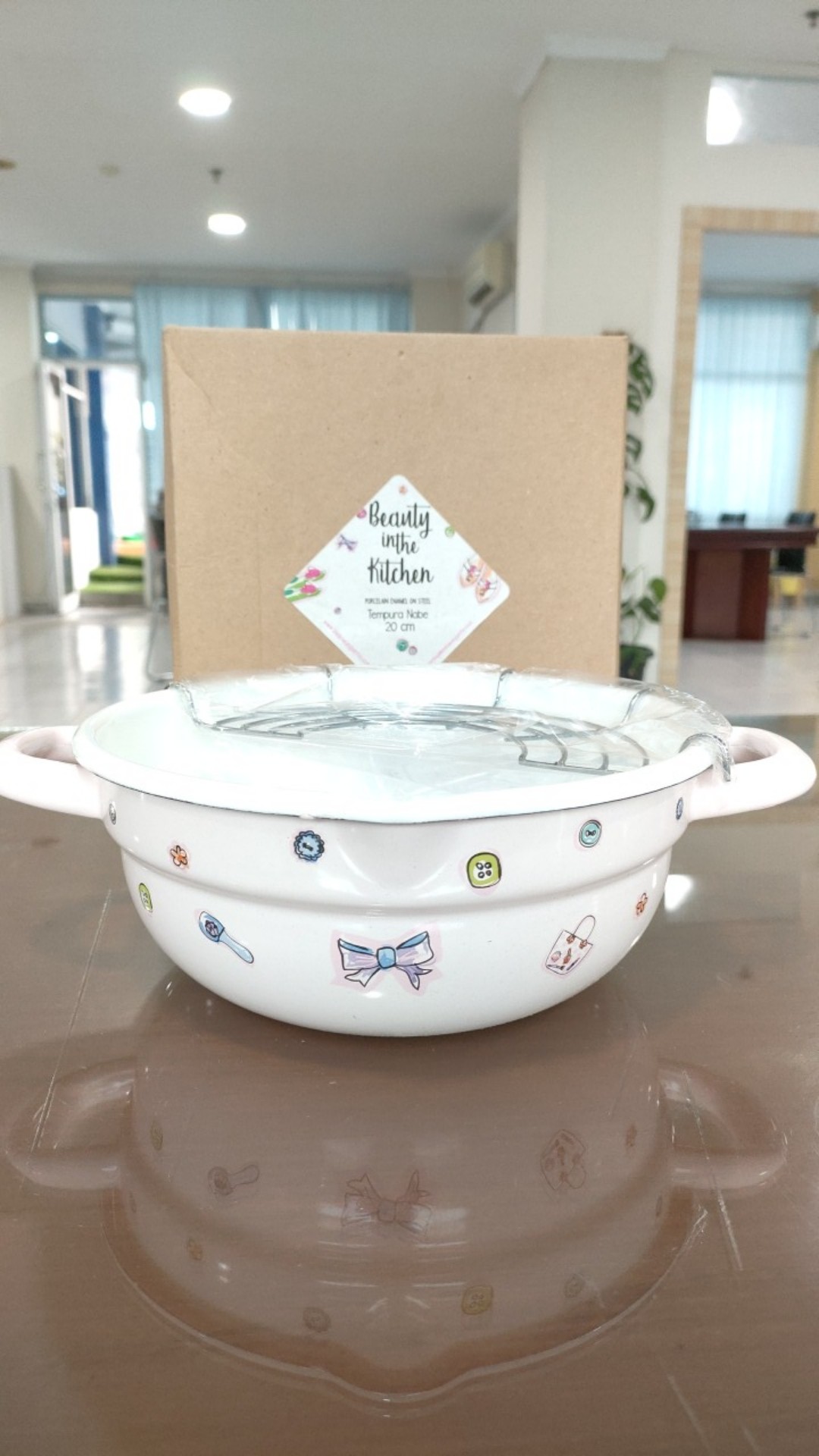 Chefina Beauty In The Kitchen Bitk Panci Masak Tempura Nabe Enamel 20cm