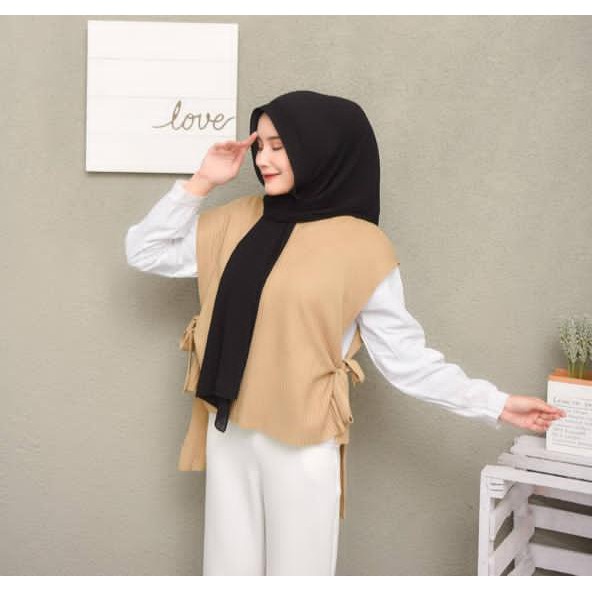 BEFAST - ZEC OOTD Wanita Rompi MEZHA / RJT Wenda jalur Knit Vest Outer / Rompi Luaran Wanita