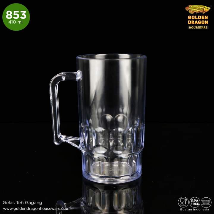 (6 GELAS) GELAS GAGANG GOLDEN DRAGON 853 410ML