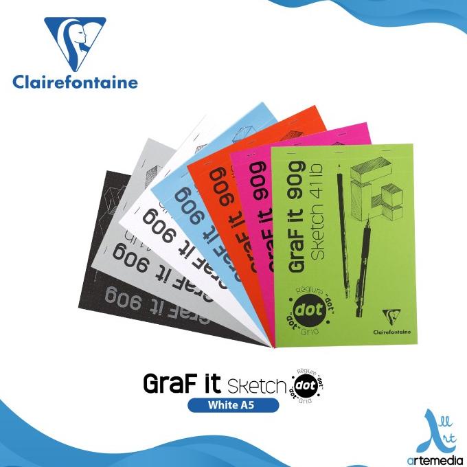 

Buku Sketsa Clairefontaine A5 Graf It White Dot Grid Sketch Pad