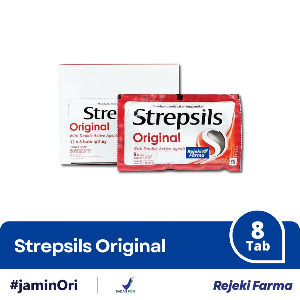 Jual Strepsils Rasa Original Tablet Hisap Sachet Permen Ori Strepsil