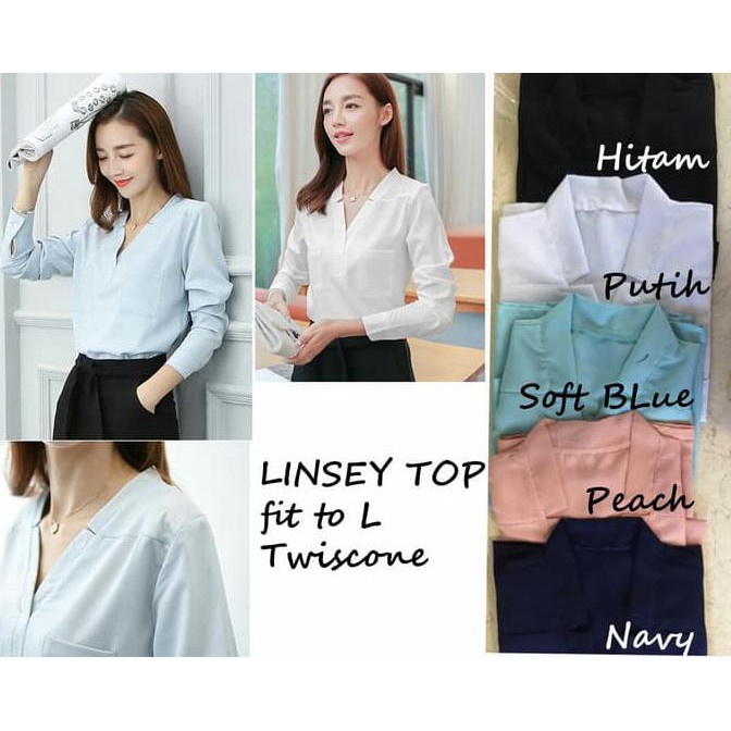 LISY TOP | PAKAIAN WANITA | KEMEJA WANITA | KEMEJA PUTIH